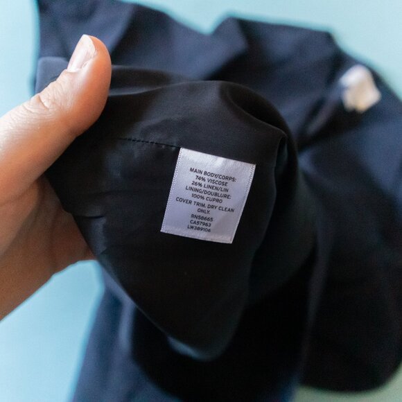 NEW Lewit Blue Navy Night Half Sleeve Double Buff Structured Blazer Size XLarge - Picture 11 of 12